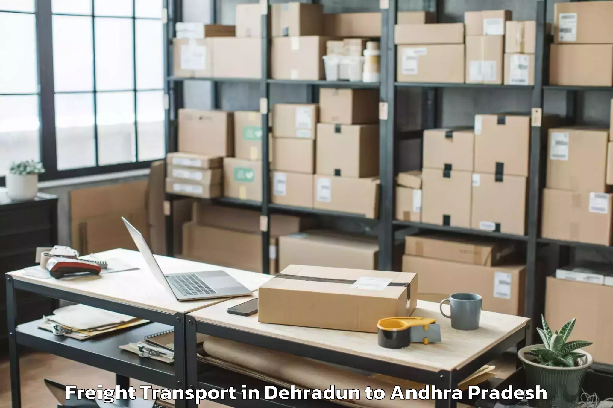 Get Dehradun to Kamavarapukota Freight Transport